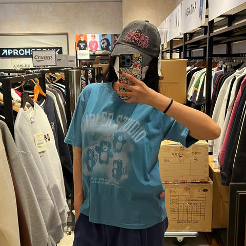 韓國 Ambler x Bellygom Unisex Angel Belly Overfit Short Sleeve T-Shirt【AR015】 - STT Mall HK 靚太網購