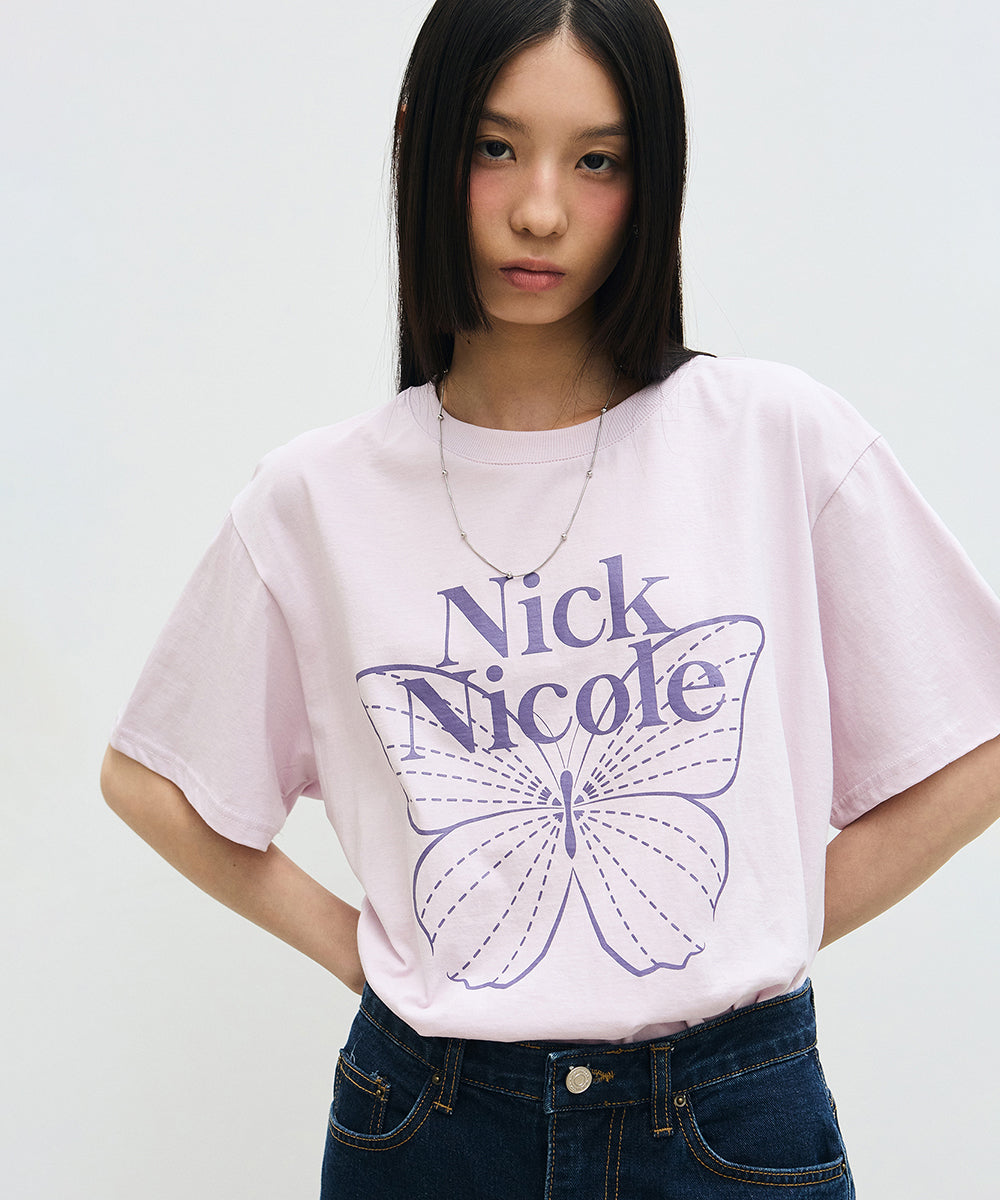 韓國 Nick Nicole Big Butterfly Sleeve Top【NK027】