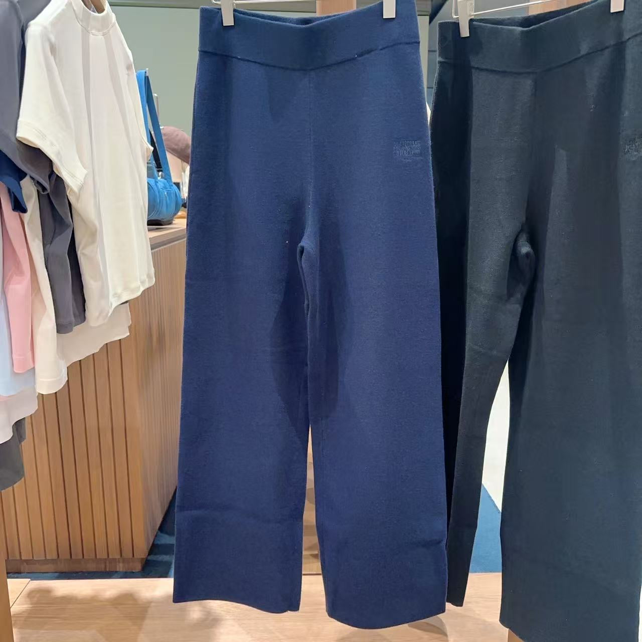 韓國 Marithe Francois Girbaud W Classic Logo Knit Pants【MF718】