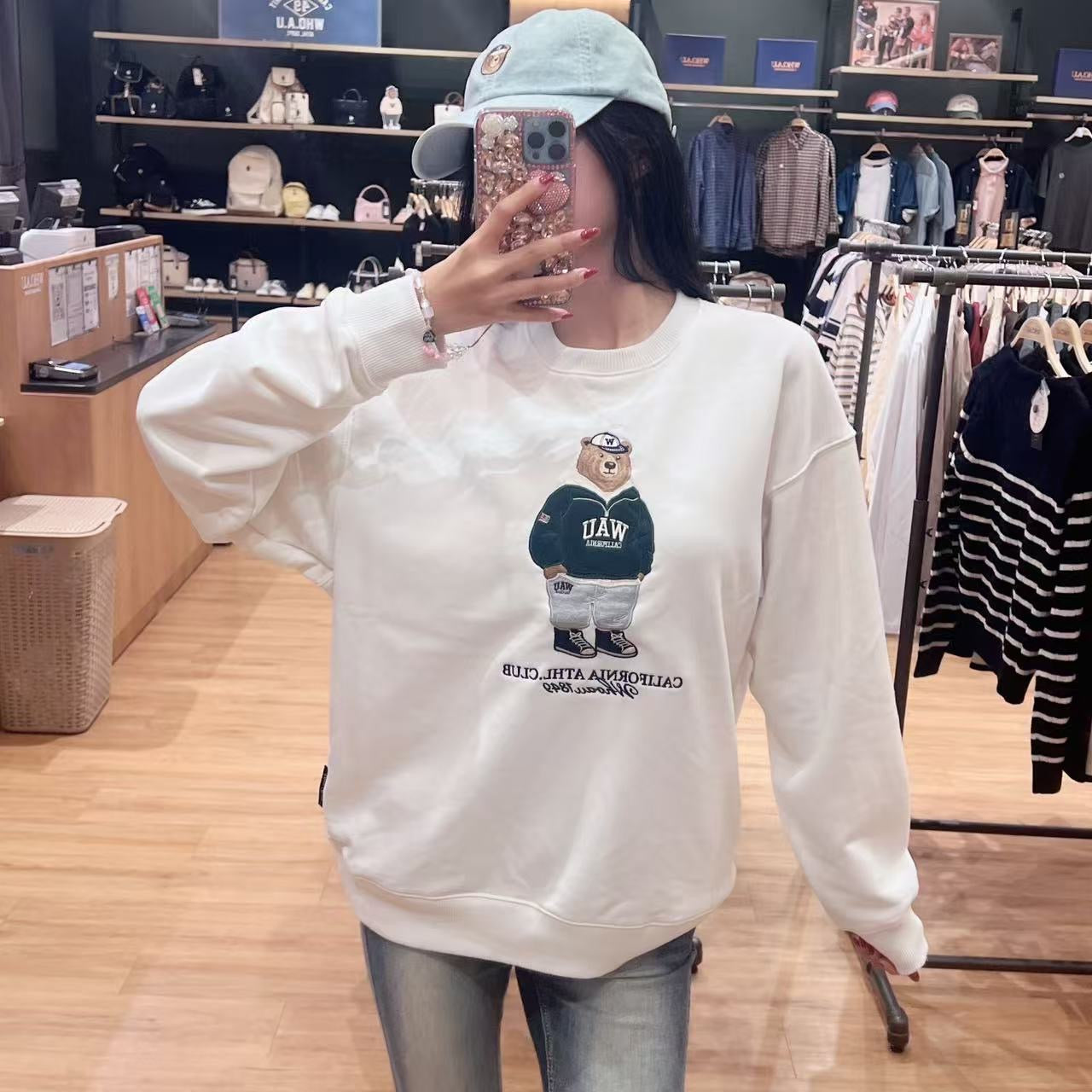 韓國 Who.A.U Steve Patch Sweatshirt【WA185】