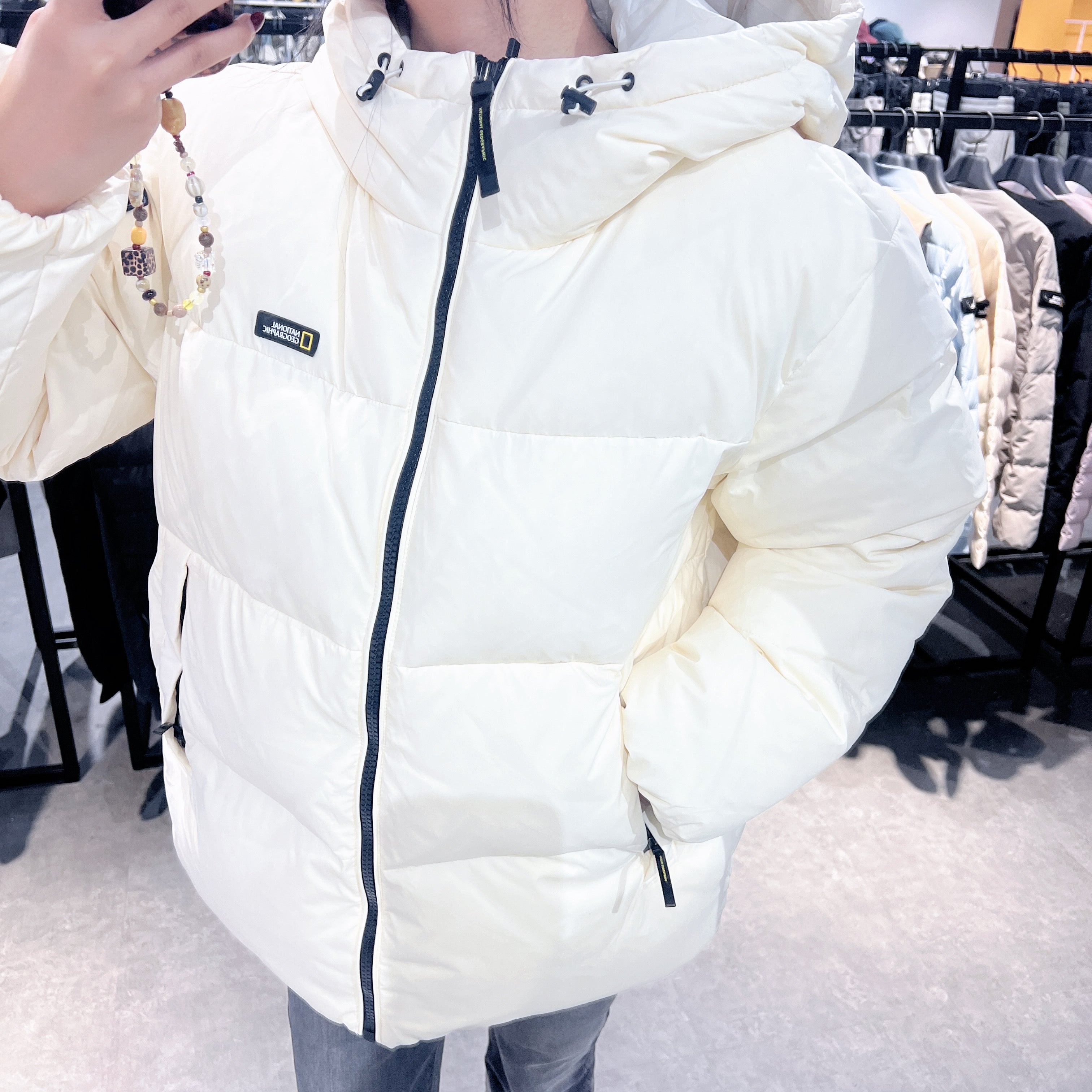 韓國 National Geographic Golden Mall Short-Length Goose Hoodie Down Jumper (鵝絨)【NG060】