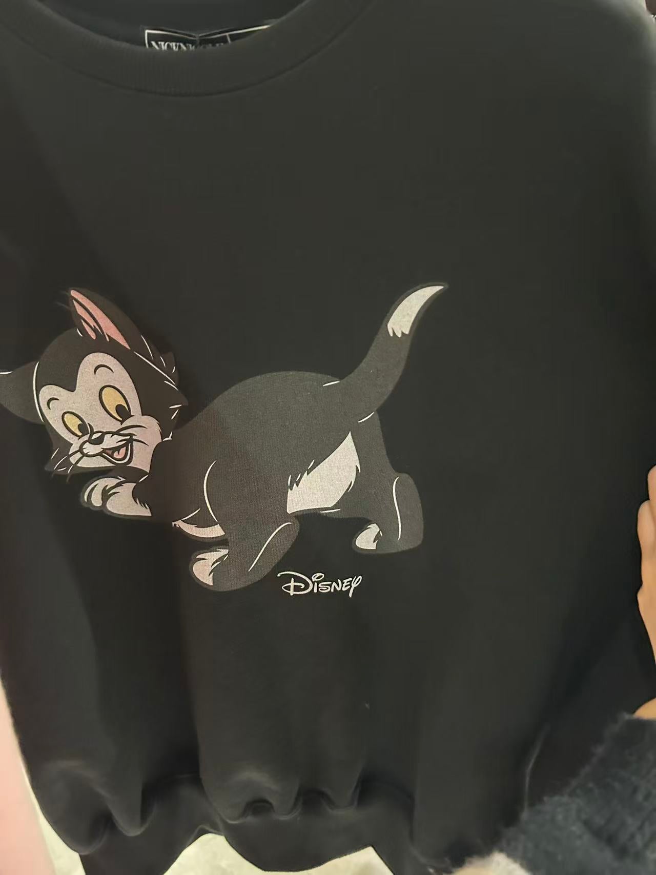 韓國 Nick Nicole Love Logo Disney Figaro Sweatshirt【NK084】