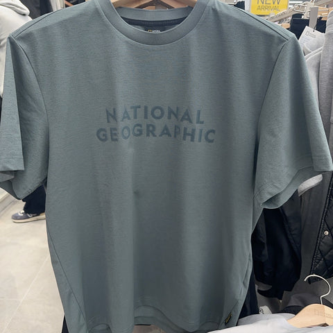 韓國 National Geographic GRAYPEROT BIG LOGO SHORT SLEEVE T-SHIRT【NG553】