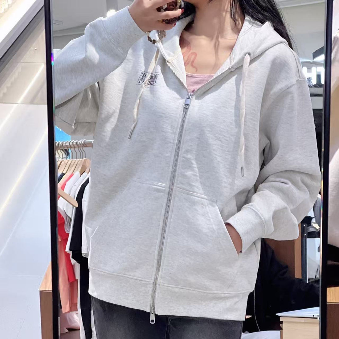 韓國 Marithe Francois Girbaud Classic Logo Hoodie Zipup【MF648】