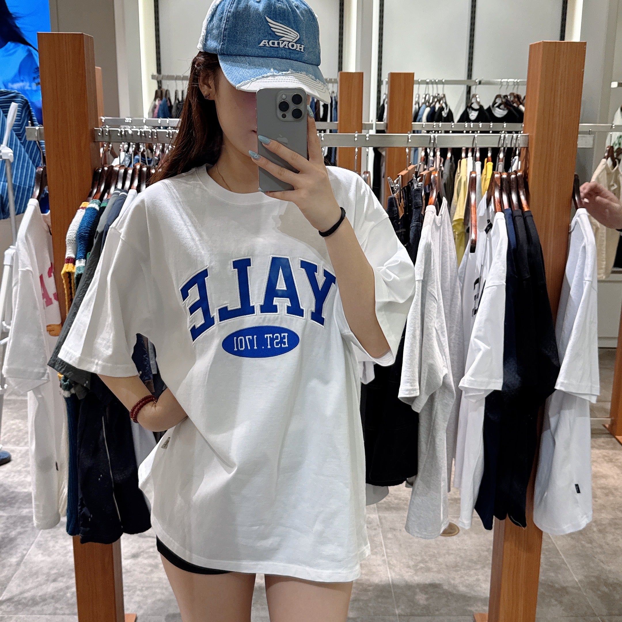 韓國 Yale Two-tone Arch T-shirt【YA006】