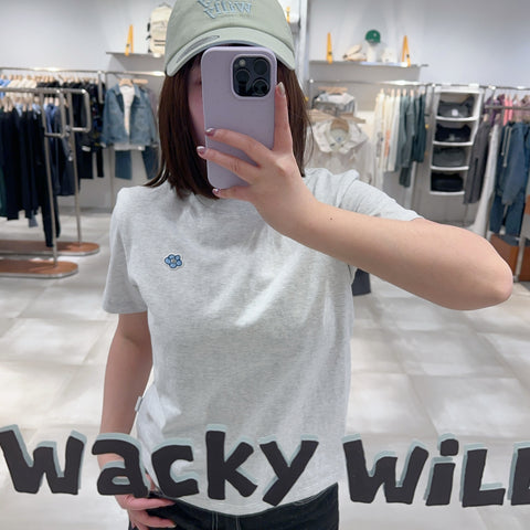 韓國 Wacky Willy Women's Wappen Crop Short Sleeve T-Shirt【WW147】