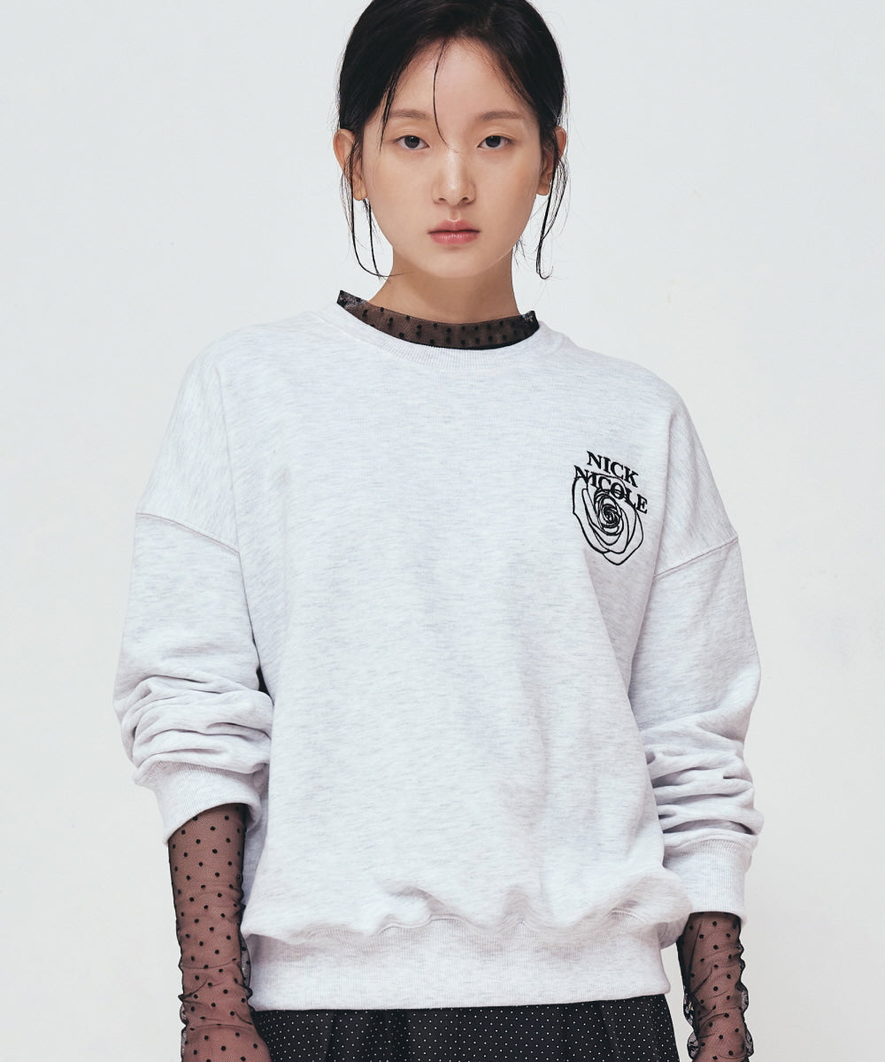 韓國 Nick Nicole Mini Volume Nicole Rose Sweatshirt【NK010】