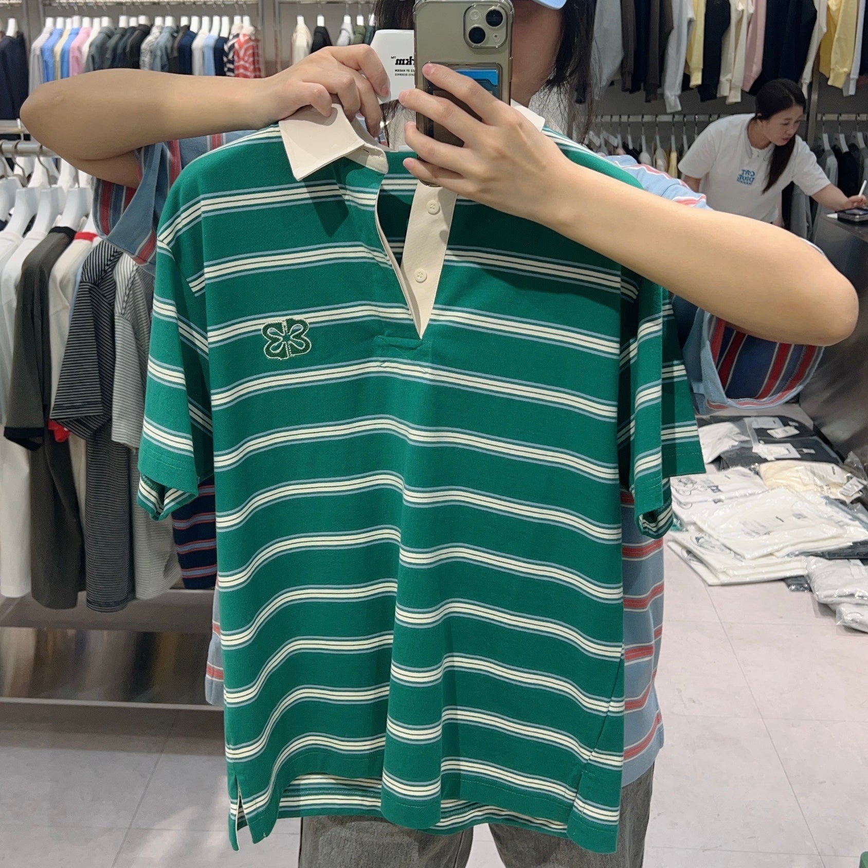 韓國 Markm MULTI STRIPE POLO T-SHIRT【MA137】
