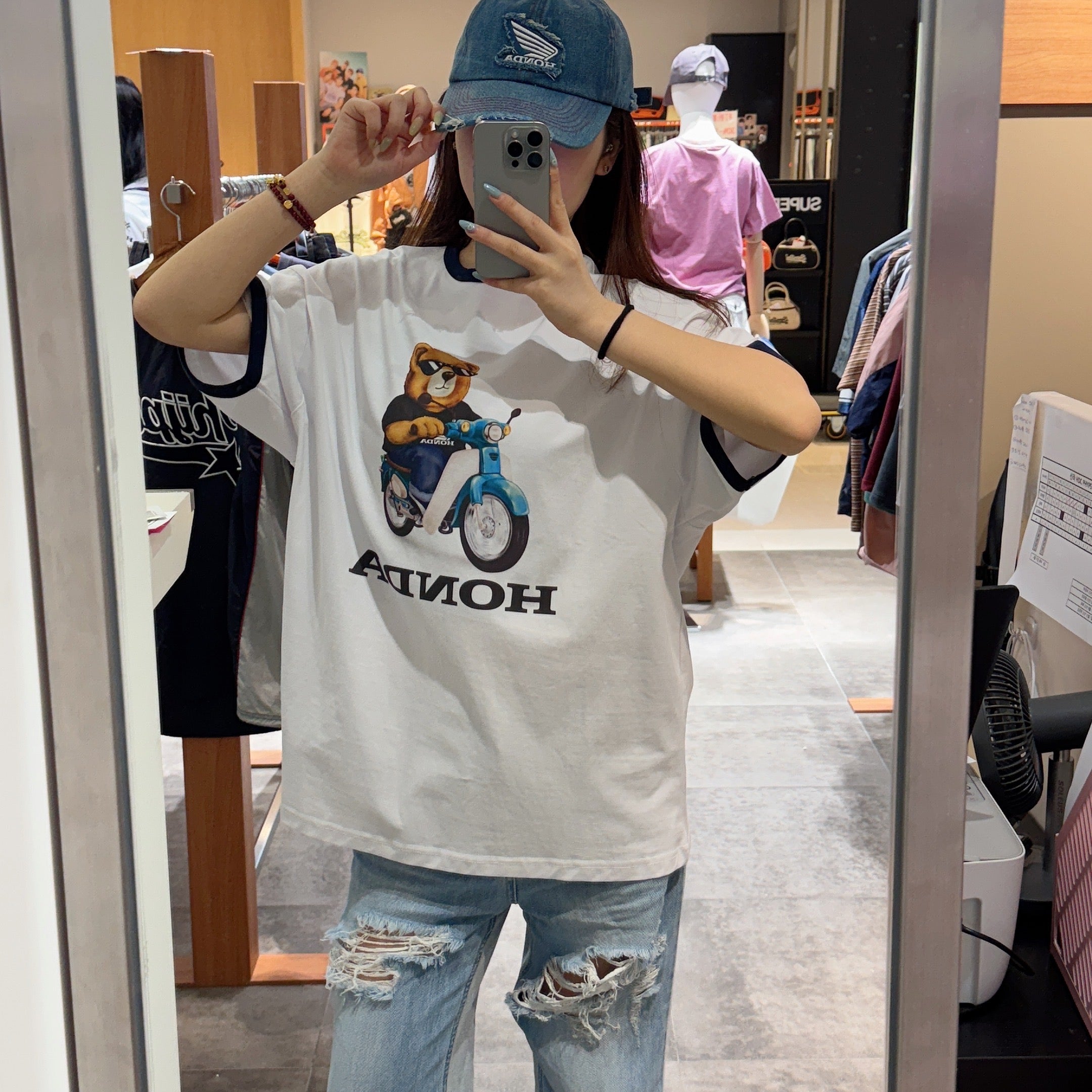 韓國 Honda Bear Ringer T-shirt【HO003】