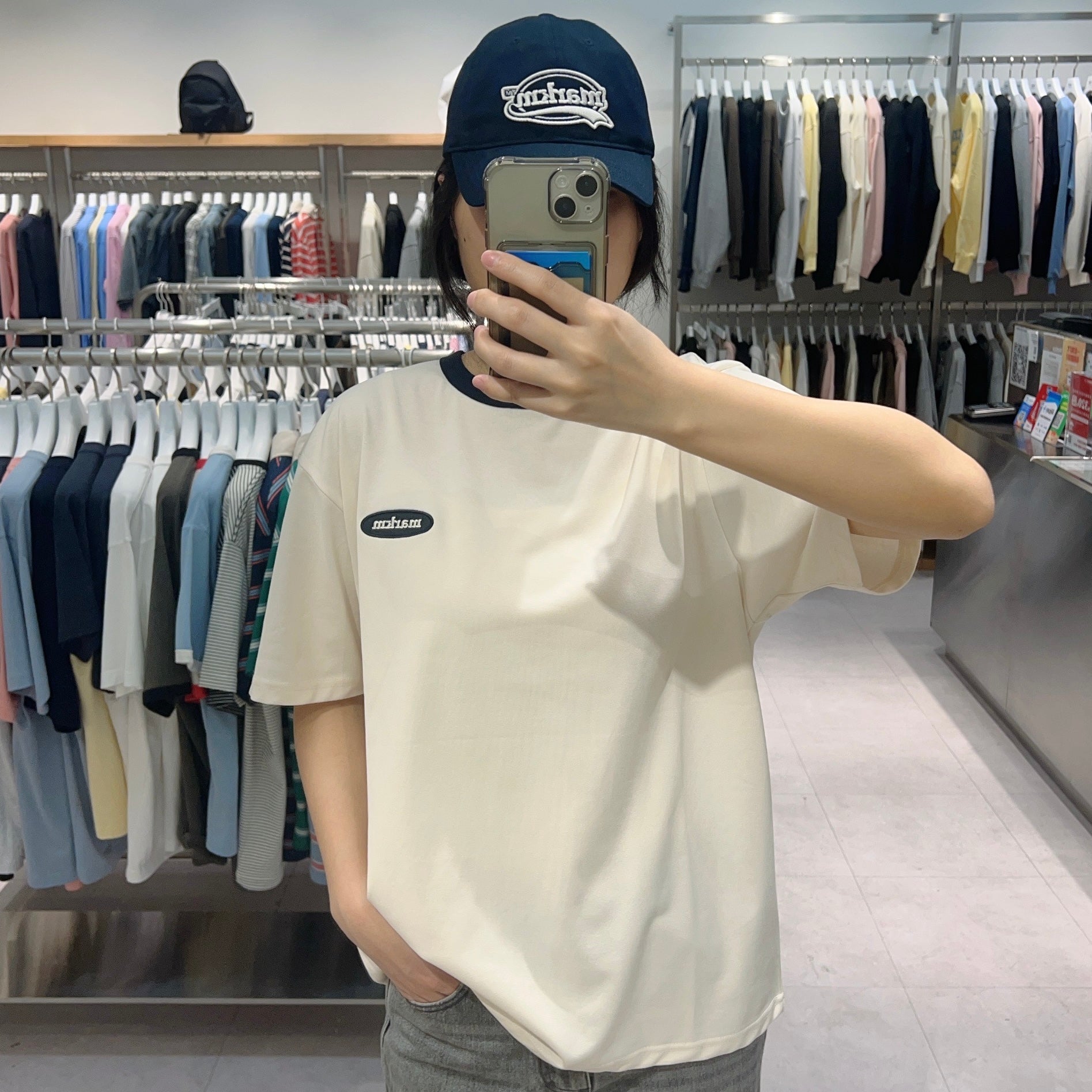 韓國 Markm BASIC LOGO RINGER T-SHIRTS【MA133】