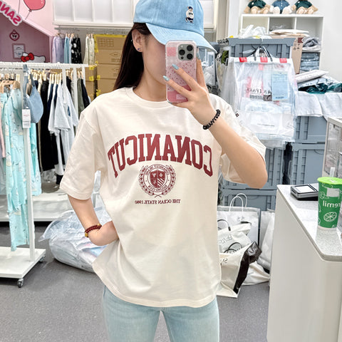 韓國 SPAO Campus Short Sleeve T-shirt【SP069】