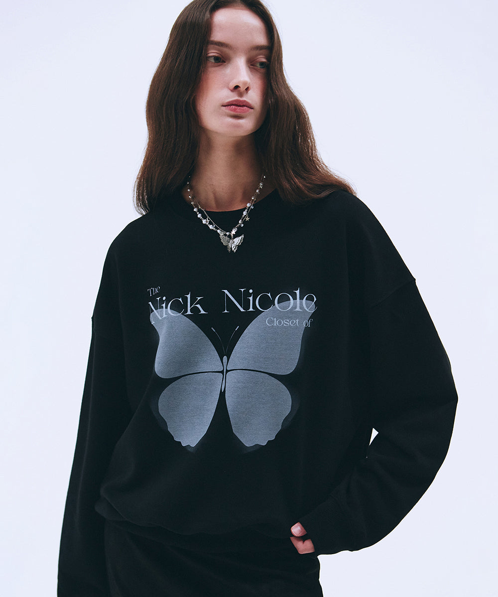 韓國 Nick Nicole Spread Butterfly Digital Sweatshirt【NK003】