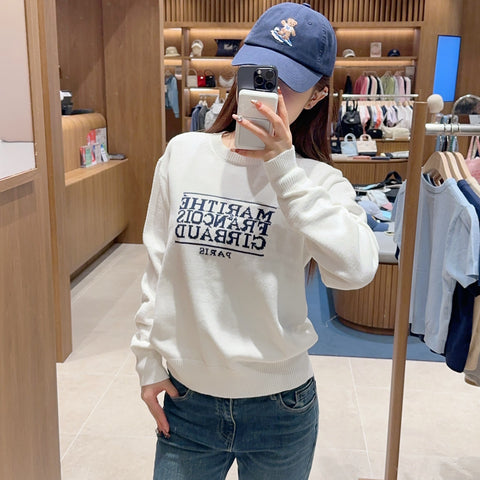 【現貨】韓國 Marithe Francois Girbaud Classic Logo Knit Pullover 【MF296】 - STT Mall HK 靚太網購