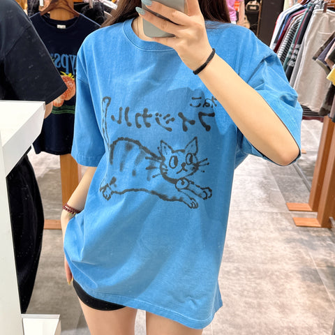 韓國 Phyps Spray Neko Short Sleeve T-shirt【PH021】