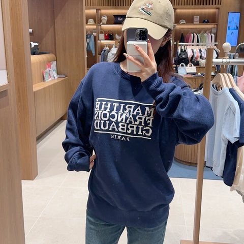 【現貨】韓國 Marithe Francois Girbaud Classic Logo Knit Pullover 【MF296】 - STT Mall HK 靚太網購