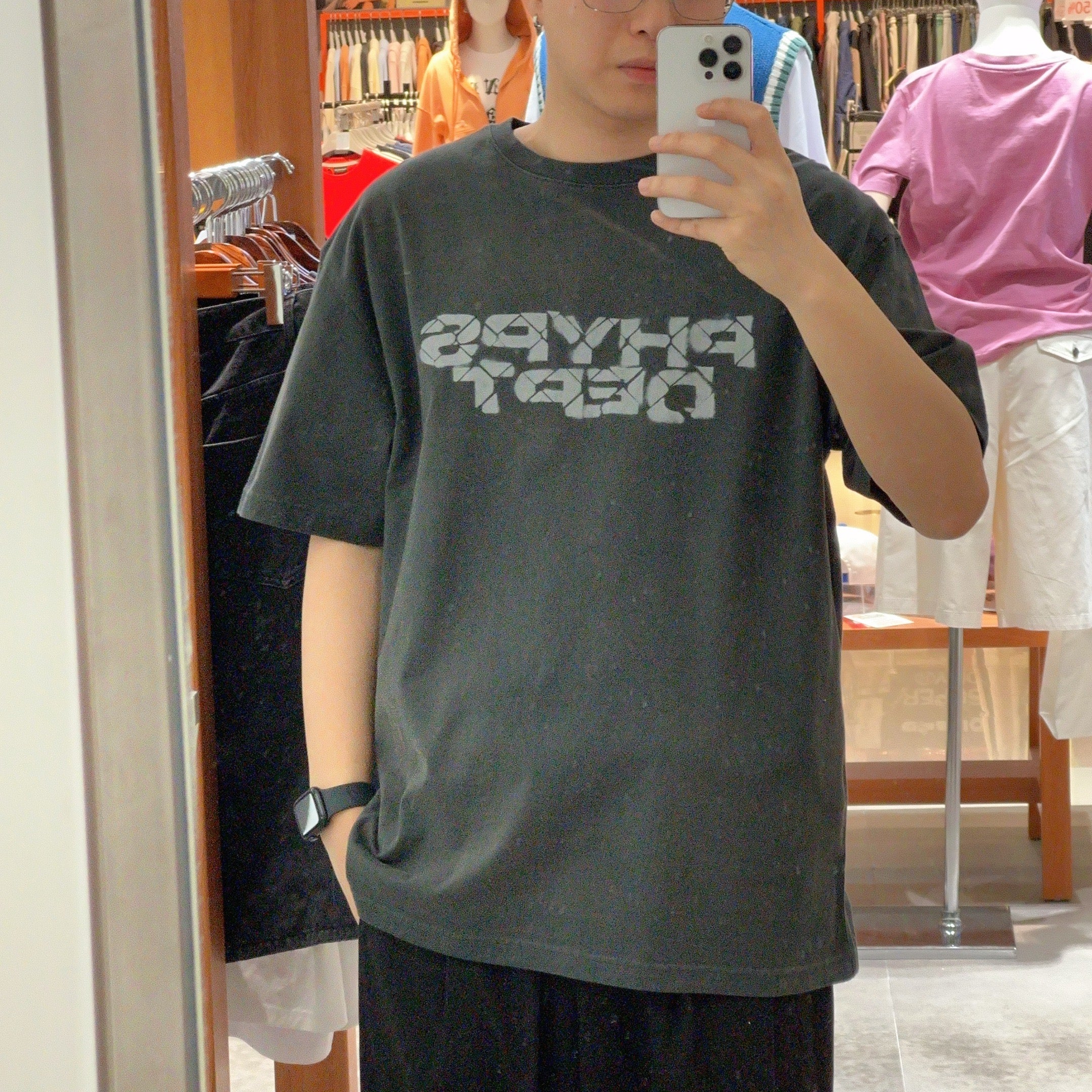 韓國 Phyps Typo Spray Short Sleeve T-shirt【PH024】