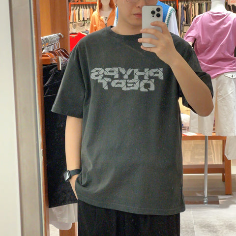 韓國 Phyps Typo Spray Short Sleeve T-shirt【PH024】