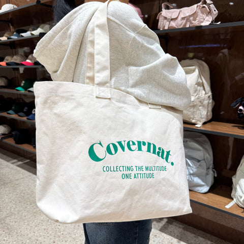 韓國 Covernat Fresh Serif Logo Canvas Bag【CO064】 - STT Mall HK 靚太網購