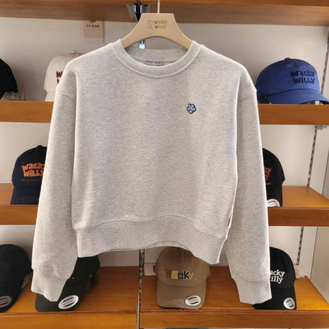 韓國 Wacky Willy Women's Lily Wappen Crop Sweatshirt【WW114】 - STT Mall HK 靚太網購