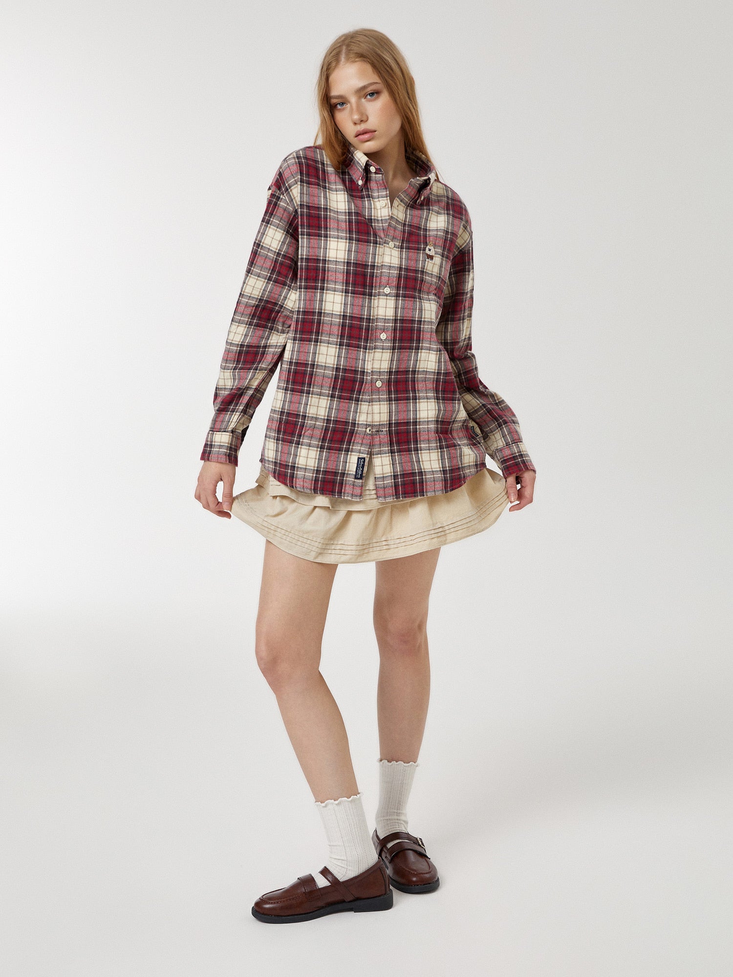 韓國 WhoAU Steve Tartan Flannel Check Shirts【WA231】