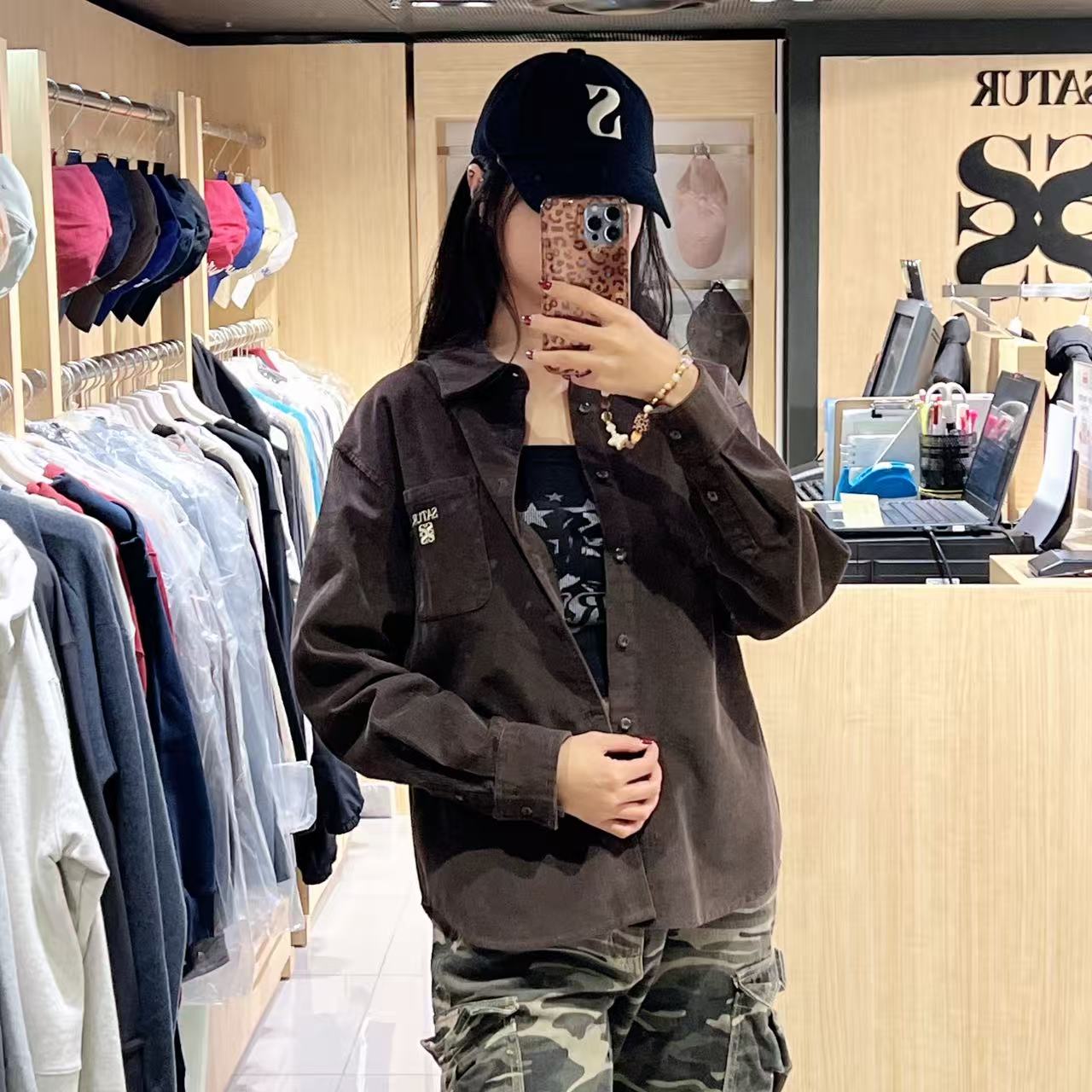 韓國 Satur Soft Corduroy Shirt【SR214】