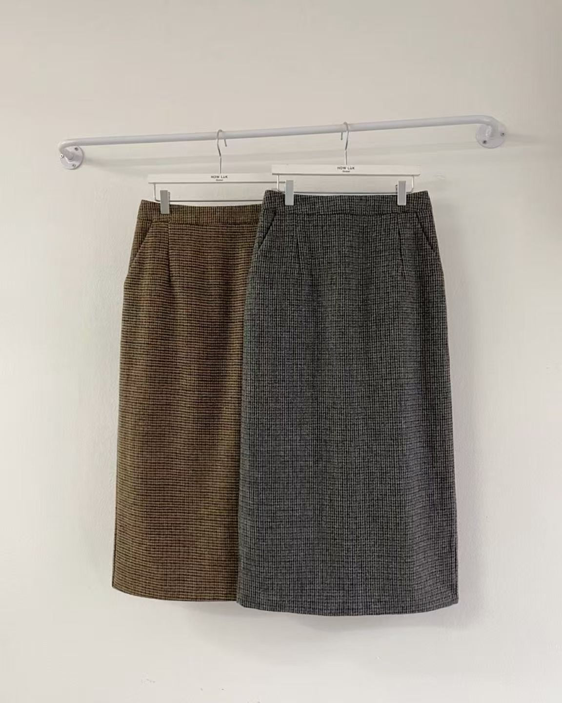 韓國 HowLuk 牛仔裙 刷薄毛 (冬季款)【H361】