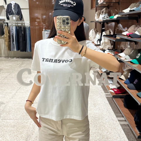 韓國 Covernat Women's Regular Fit Cooper Logo T-Shirt 【CO043】 - Image