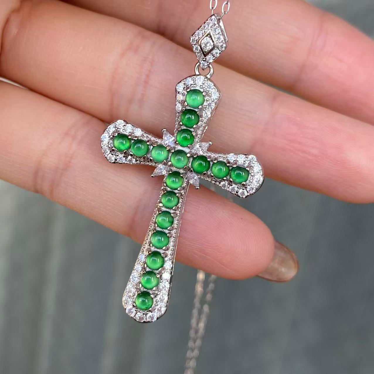 日本直送 蛋面十字架吊墜【JS413】