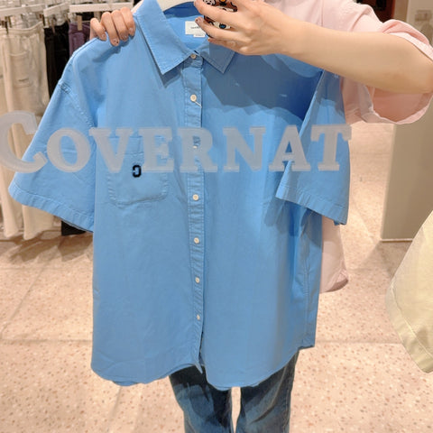 韓國 Covernat C Logo Pigment Shirt【CO179】