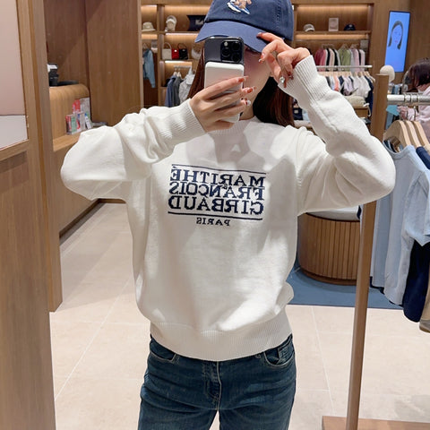 【現貨】韓國 Marithe Francois Girbaud Classic Logo Knit Pullover 【MF296】 - STT Mall HK 靚太網購