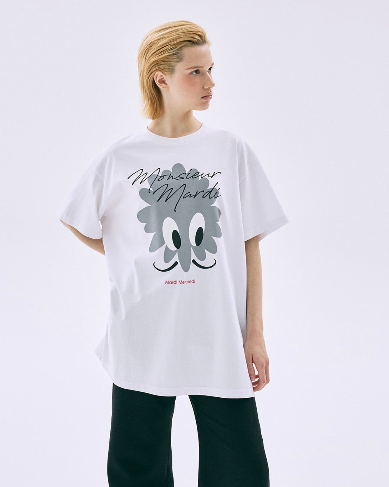 韓國 Mardi Mercredi Unisex Tshirt Monsieur【MM205】