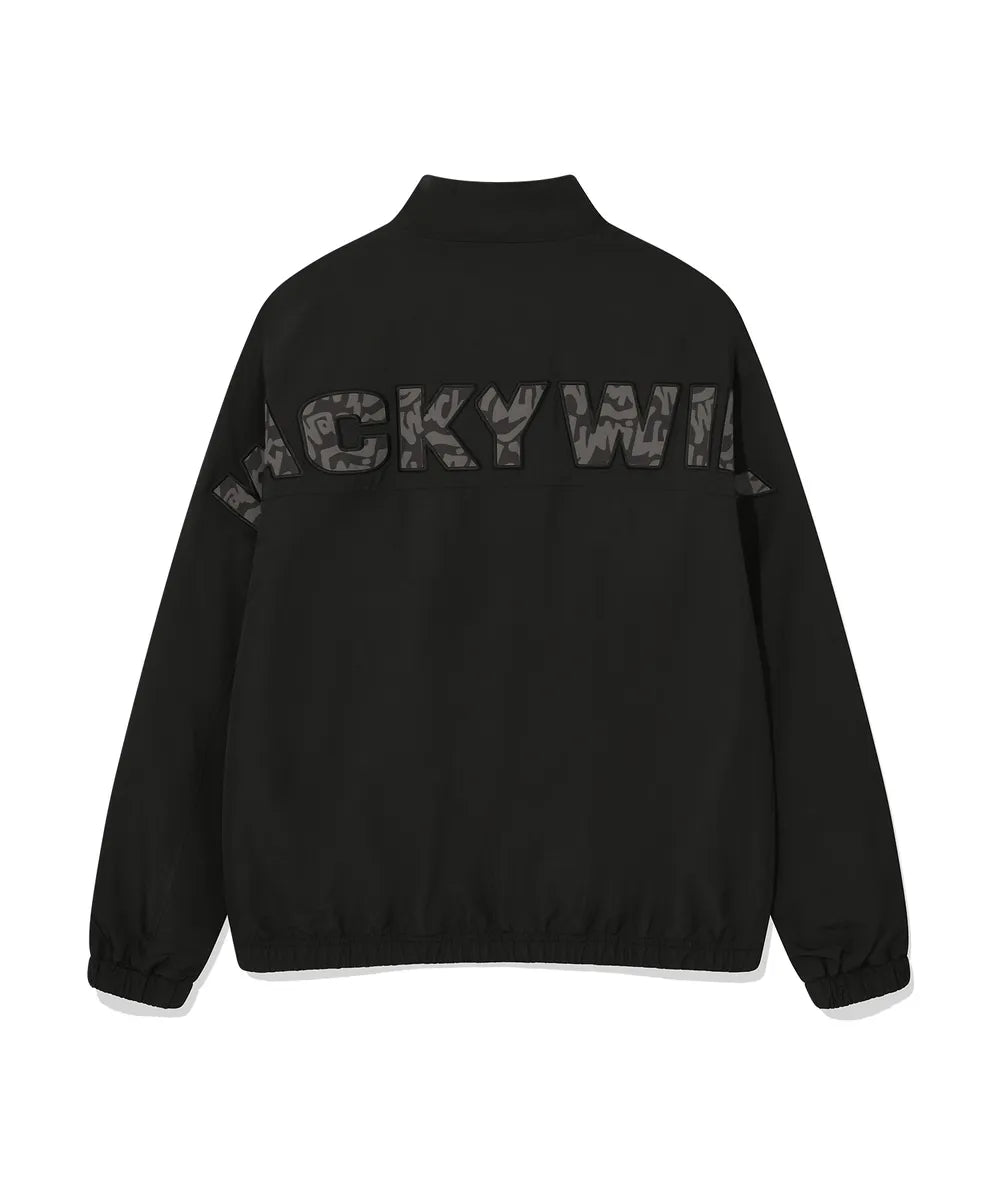 韓國 Wacky Willy Back lettering high neck full zip-up【WW081】