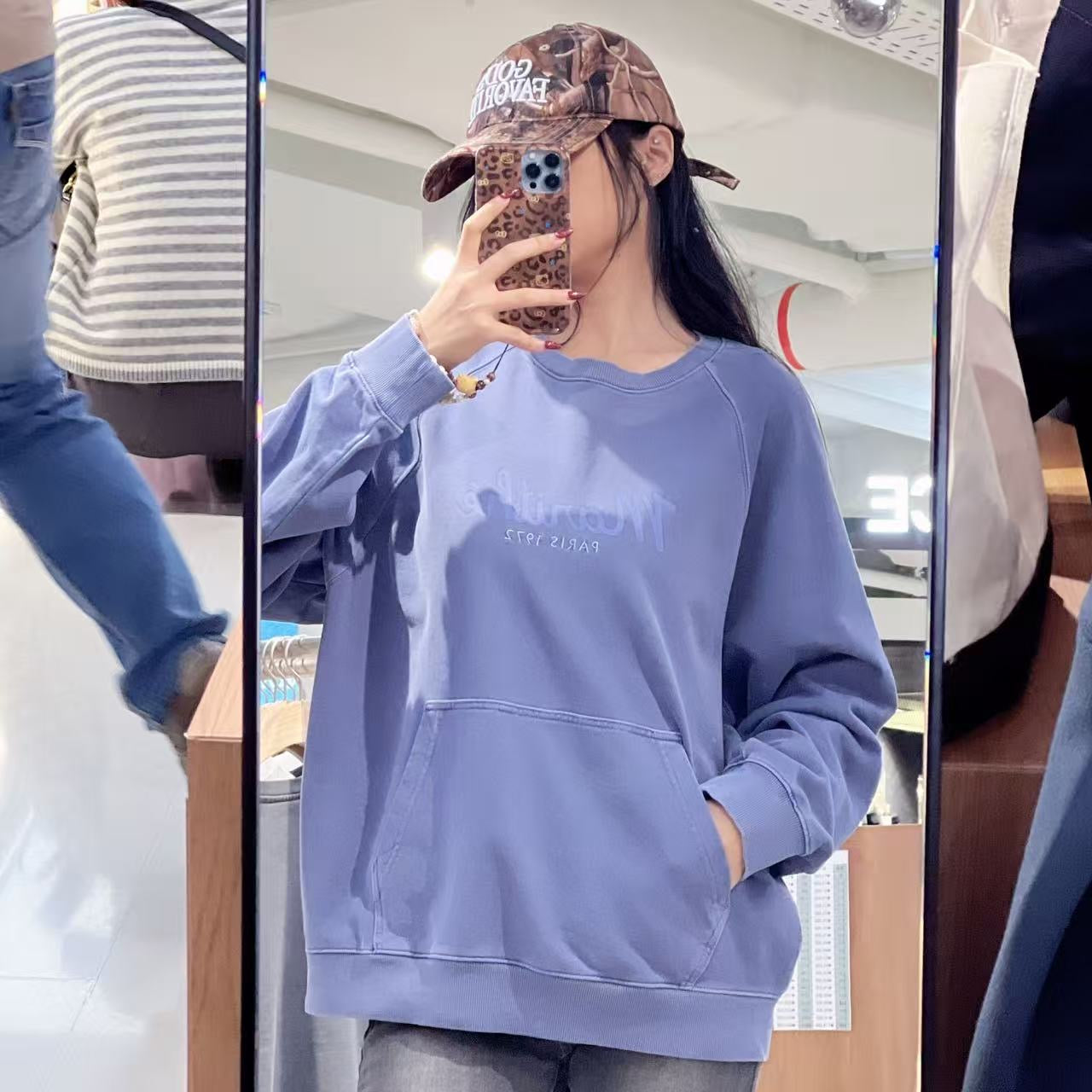 韓國 Marithe Francois Girbaud Garment Dyed Oversized Sweatshirt【MF676】