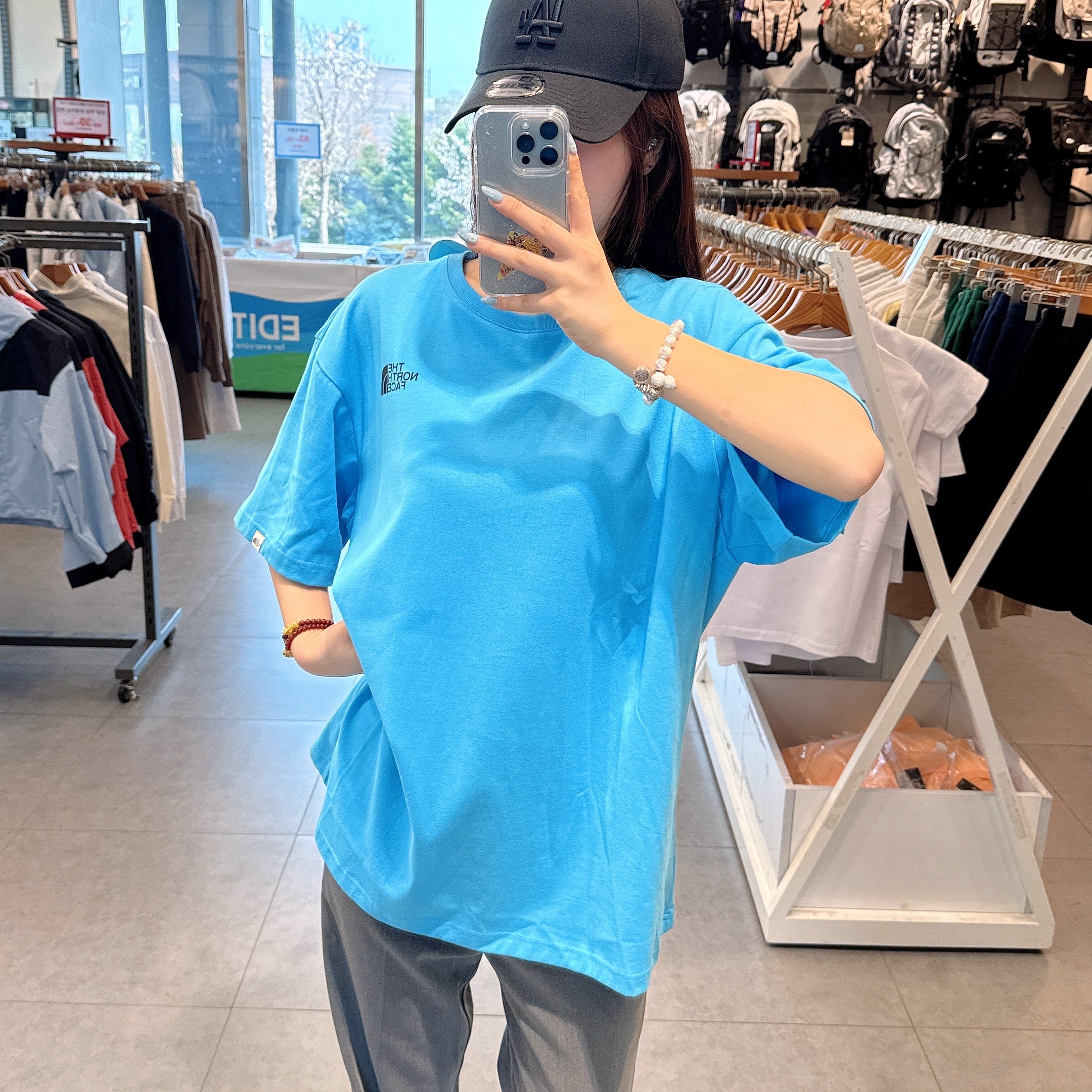 韓國 The North Face Green Cliff Short Sleeve Round T-Shirt【NF098】