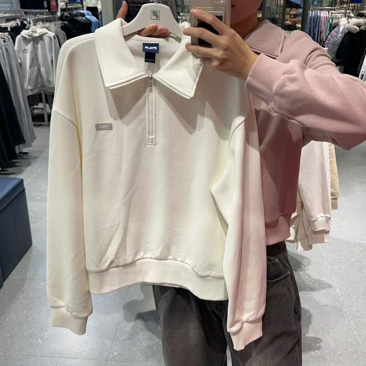 韓國 FILA Basic Half-zip Sweatshirt【FA048】