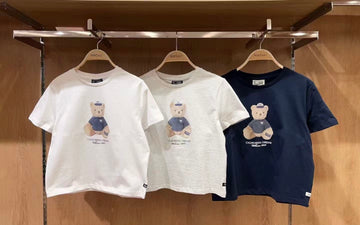 韓國 WhoAU Bear Photo Crop T-Shirt【WA311】