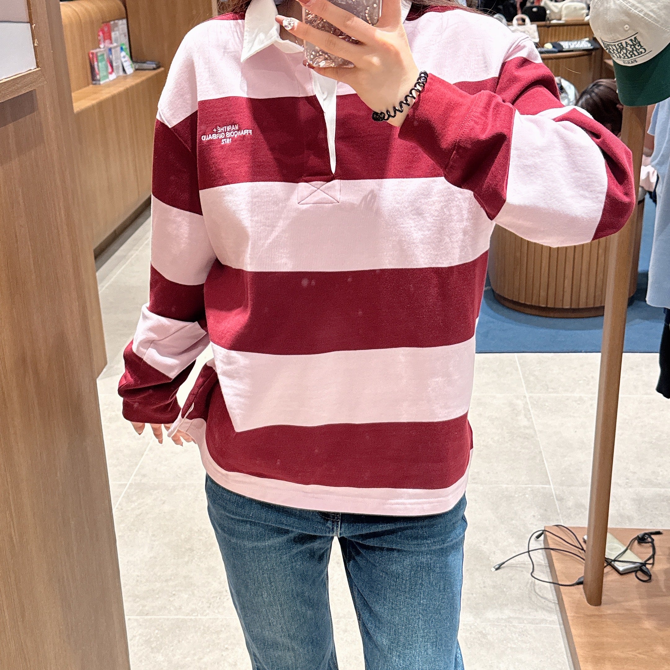 韓國 Marithe Francois Girbaud STRIPE RUGBY T-SHIRT【MF440】