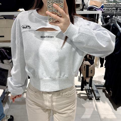 韓國 FILA Embroidered Cotton Blend Sweatshirt【FA065】 - STT Mall HK 靚太網購