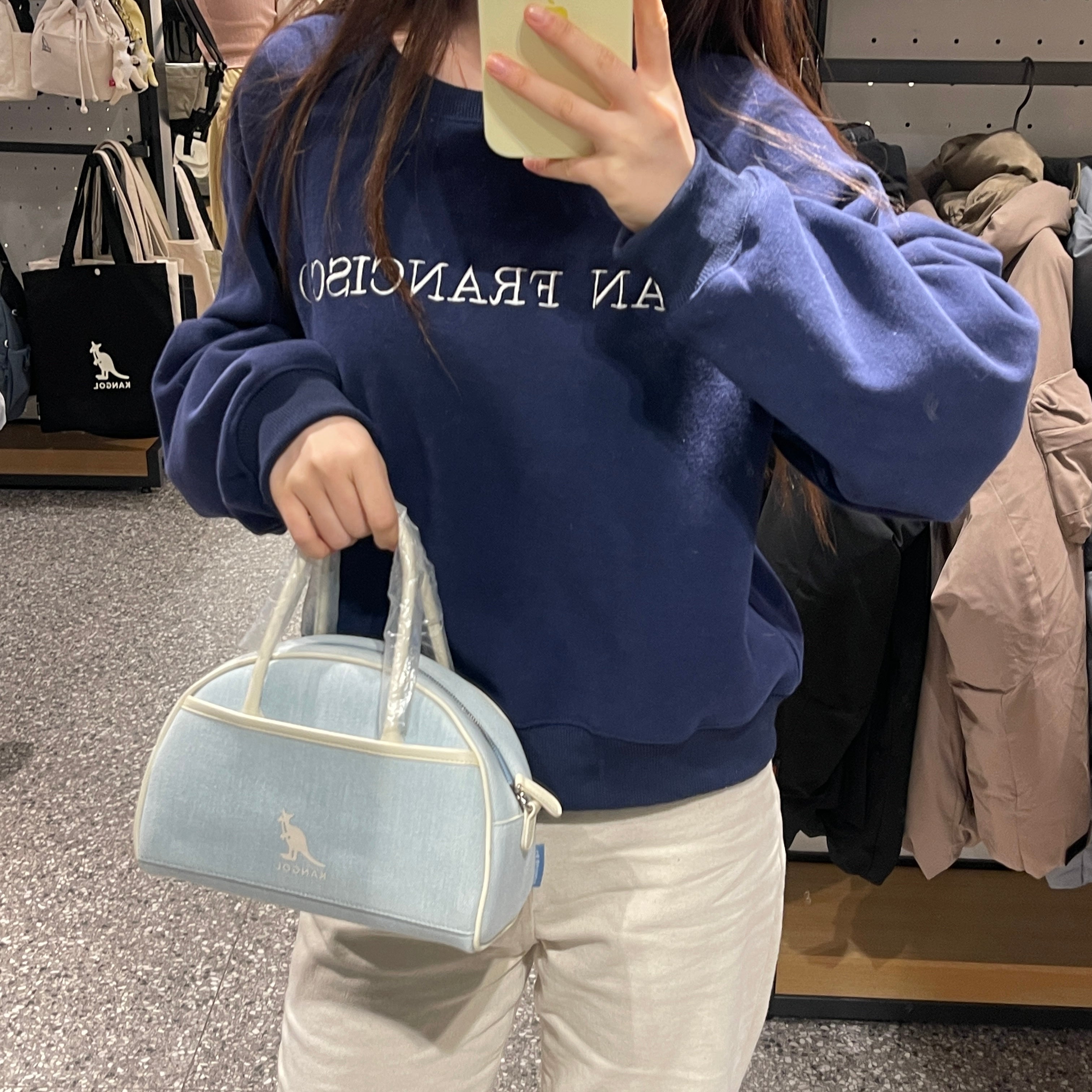 韓國 KANGOL Duo Canvas Bowling Bag【KL066】