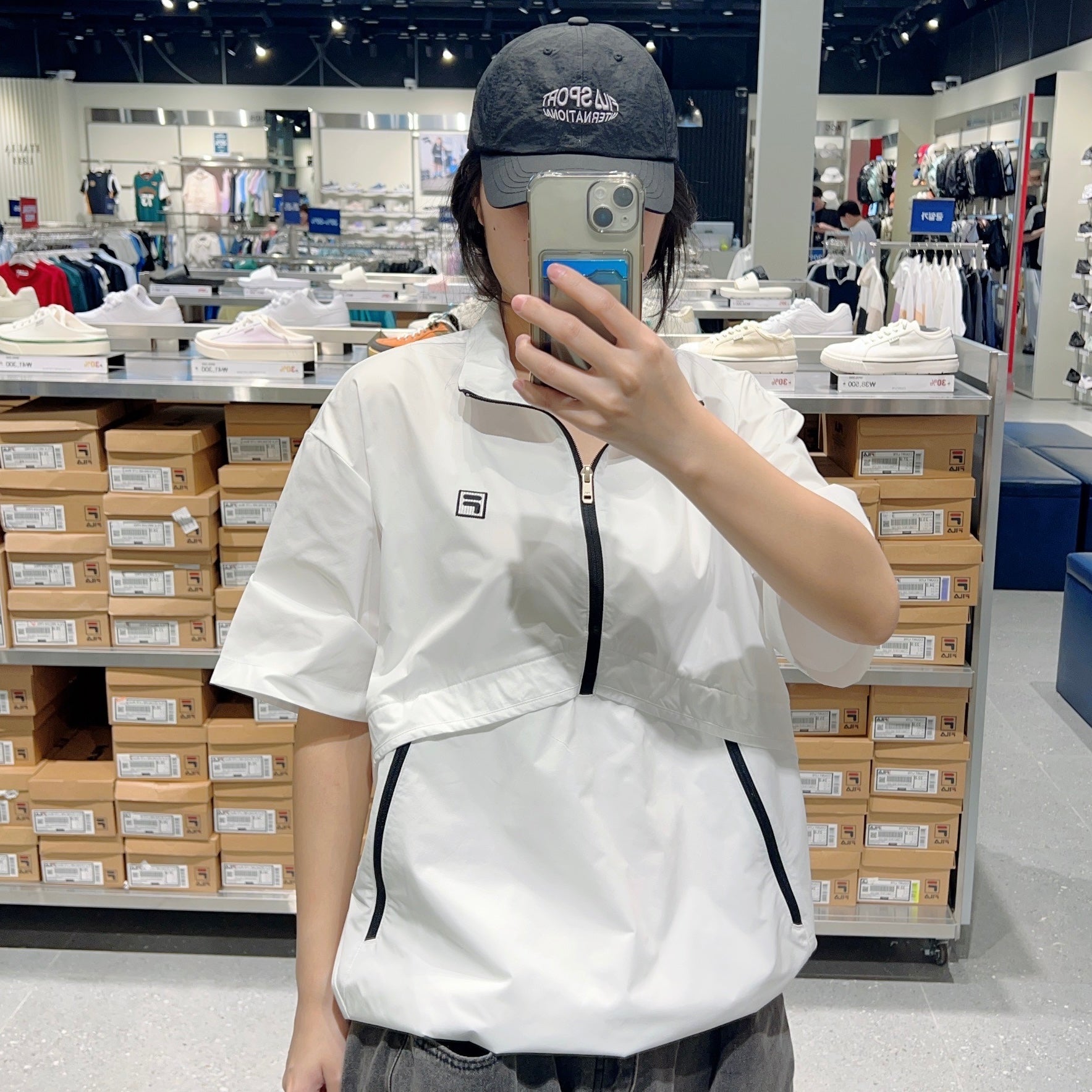 韓國 FILA Unisex Lightweight Stretch Short Sleeve Anorak【FA306】