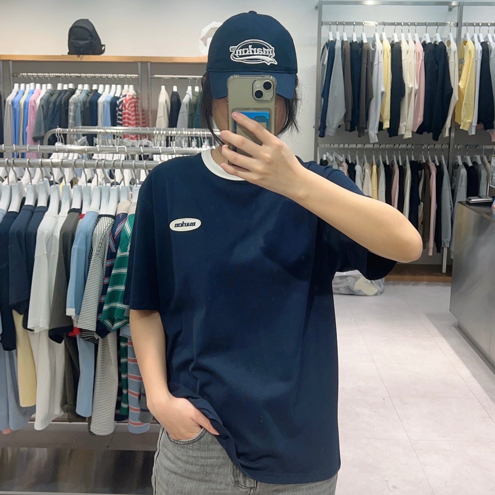 韓國 Markm BASIC LOGO RINGER T-SHIRTS【MA133】