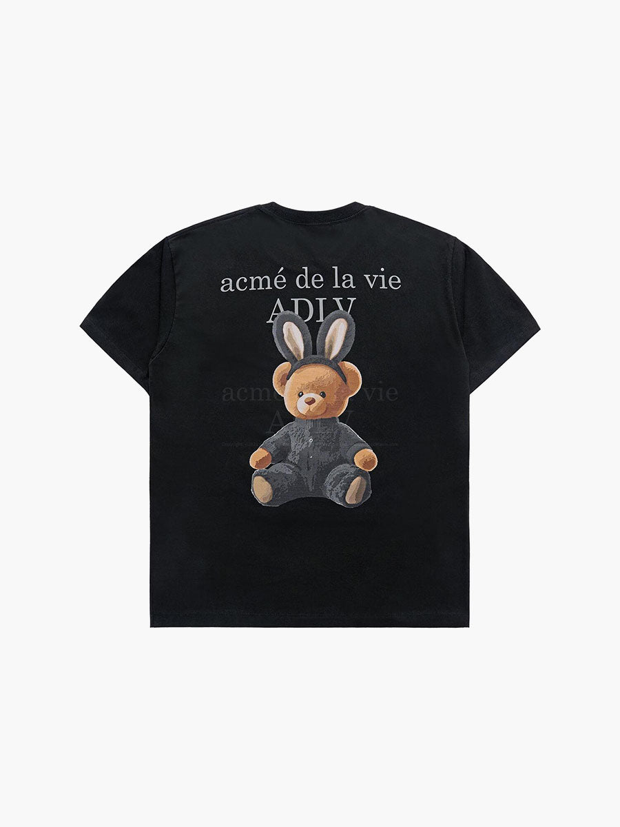 韓國 ADLV RABBIT BEAR DOLL LOGO SHORT SLEEVE T-SHIRT【AD007】