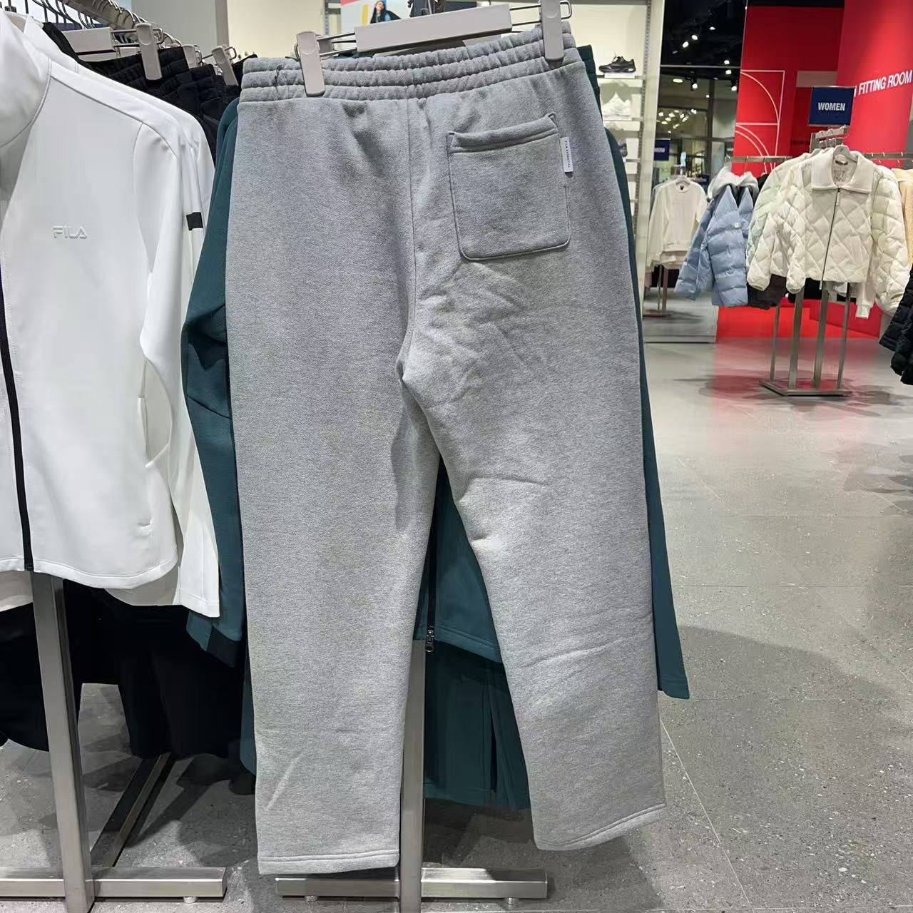 韓國 FILA Unisex Fleece Basic Straight Pants【FA043】