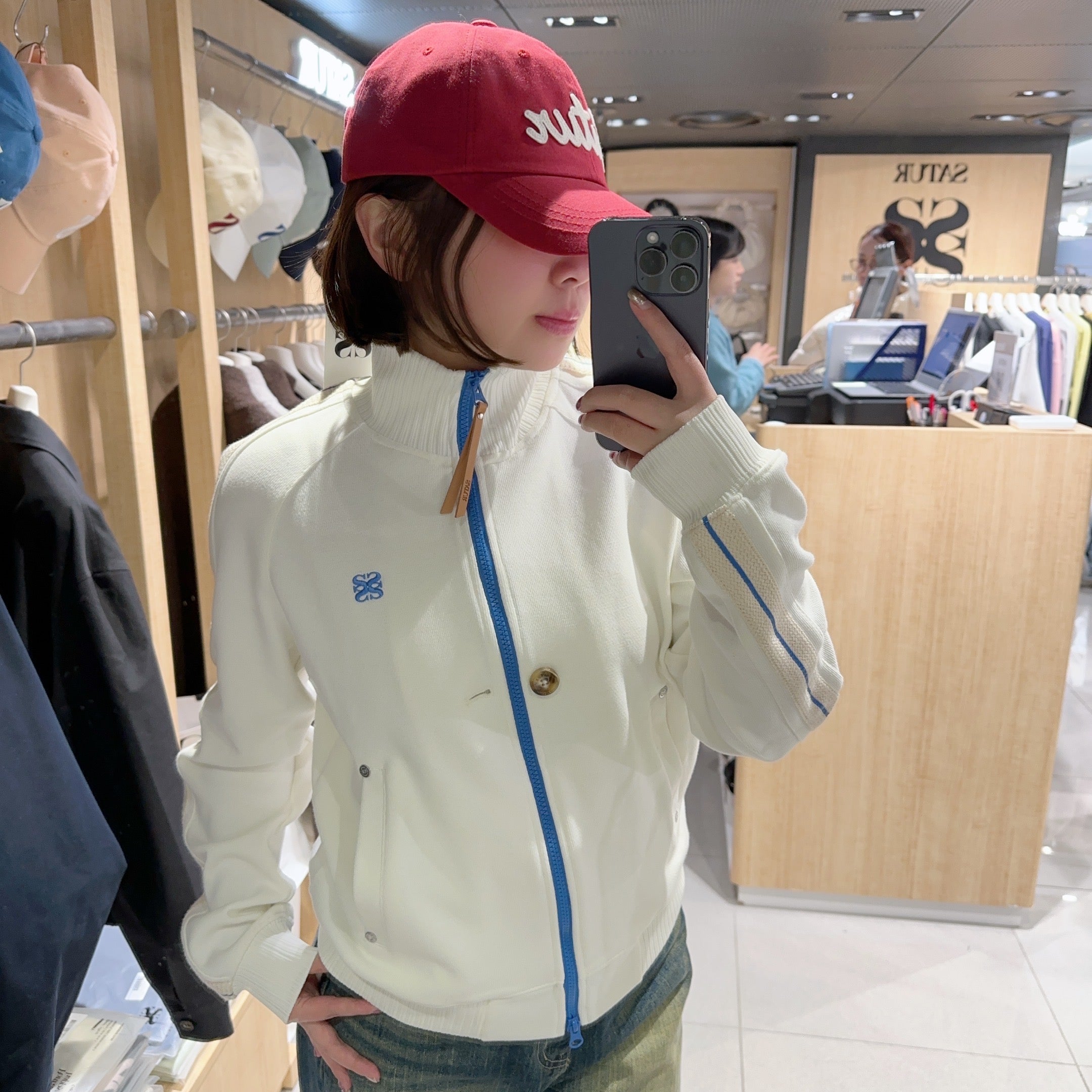韓國 Satur (W) Lawton Velour Track Zip-up Jacket【SR025】