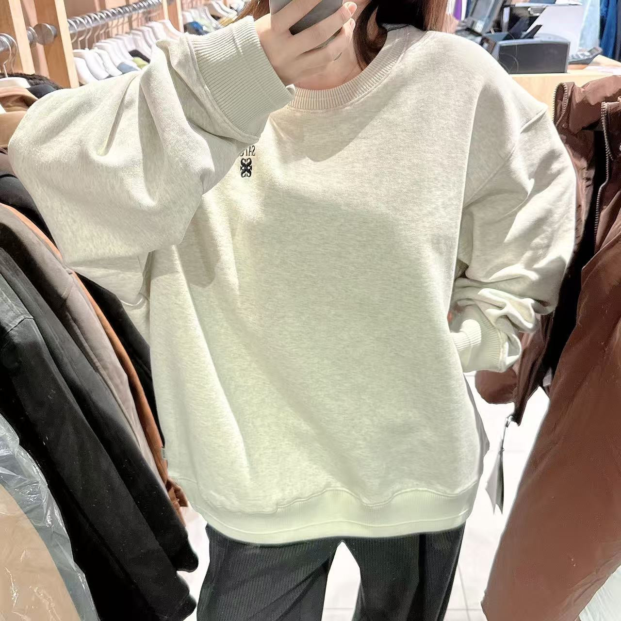 韓國 Satur Lauren Small Logo Basic Sweatshirt【SR278】