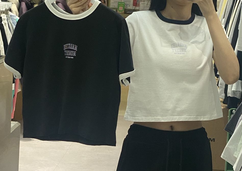 韓國 Markm SLOGAN CROP RINGER T-SHIRT【MA053】 - STT Mall HK 靚太網購