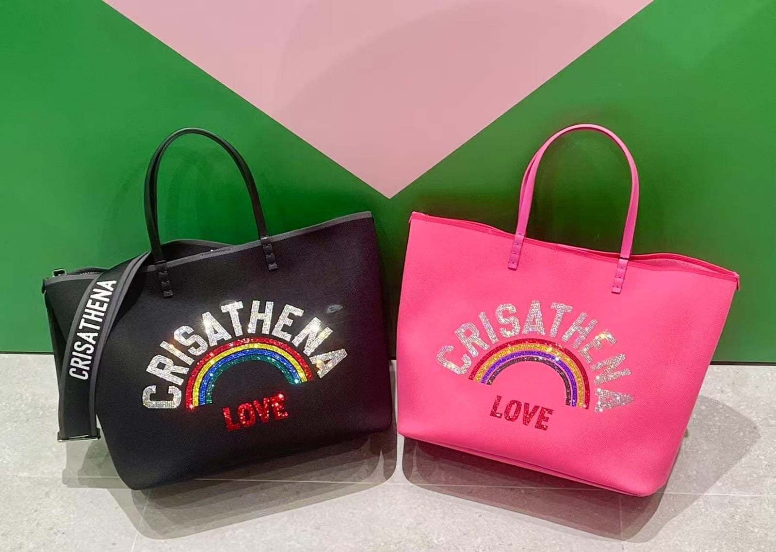 Crisathena Glam RainBow Love Large Tote Bag【SM169】