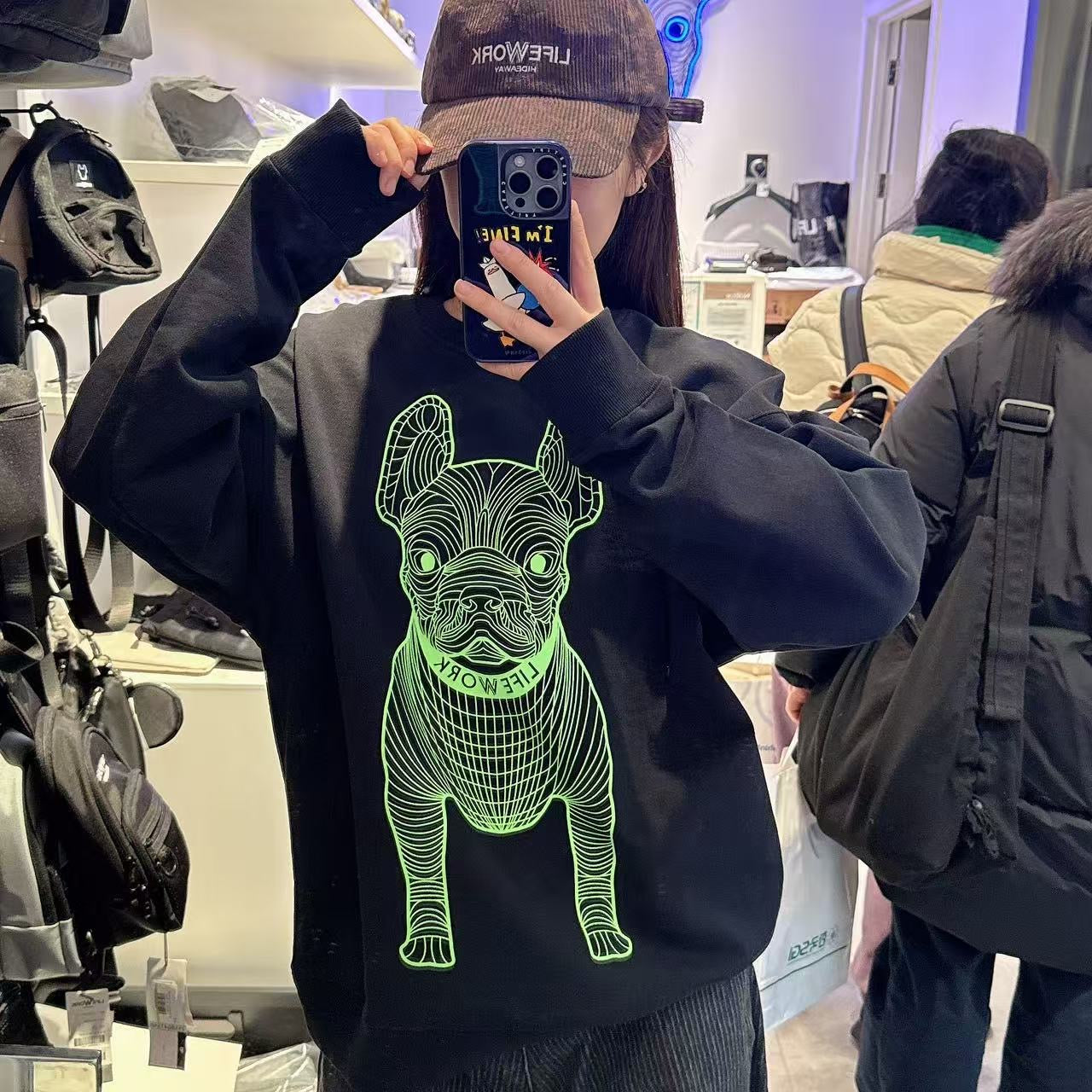 韓國 LifeWork Signature Big Radog Printing Sweatshirt【LW012】