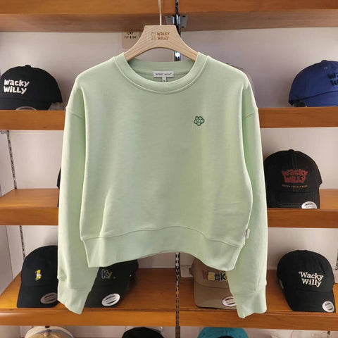韓國 Wacky Willy Women's Lily Wappen Crop Sweatshirt【WW114】 - STT Mall HK 靚太網購