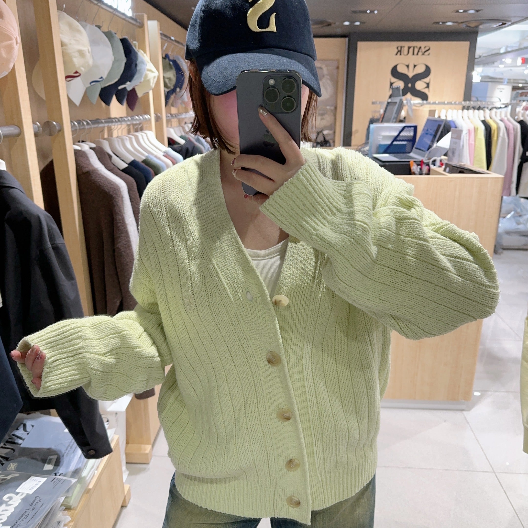 韓國 Satur Faro Over Size Boucle Cardigan【SR050】